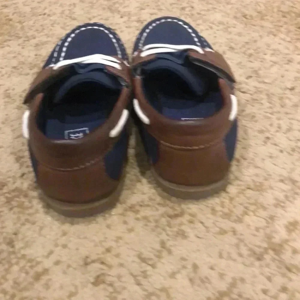 Max and Jake kids shoes-navy and brown/sz 10